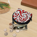 Maori Kowhaiwhai Tribal Polynesian Print Coin Purse