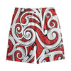 Maori Kowhaiwhai Tribal Polynesian Print Cotton Shorts