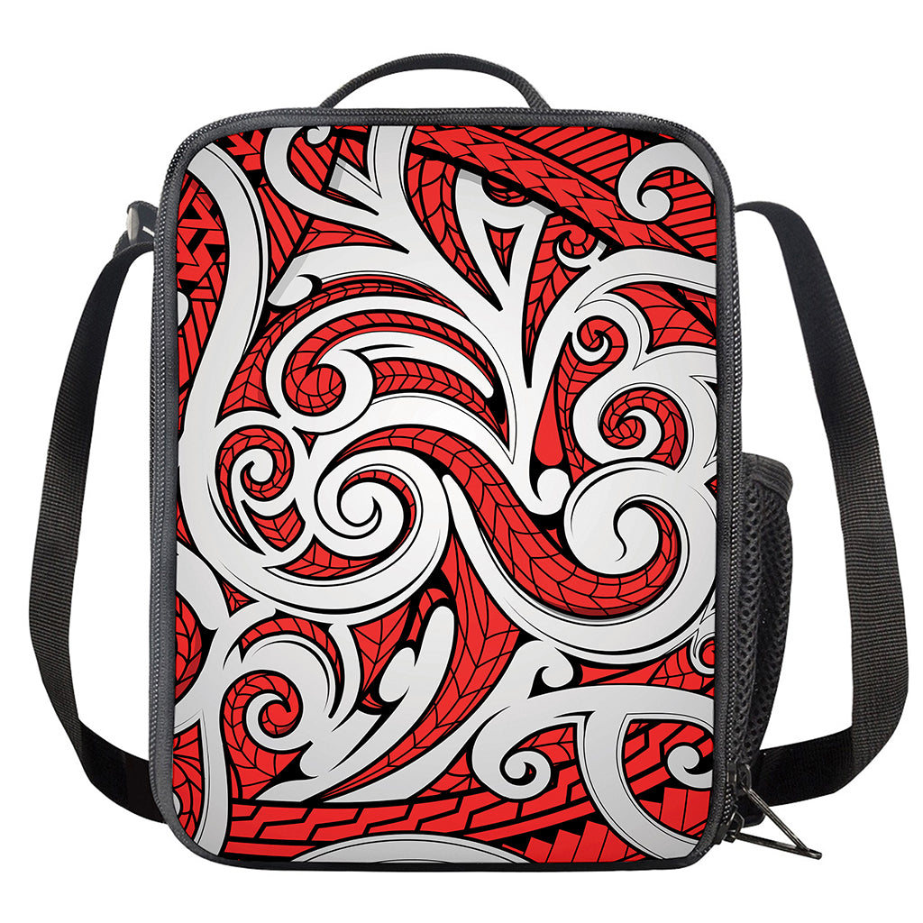 Maori Kowhaiwhai Tribal Polynesian Print Crossbody Lunch Bag