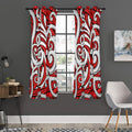 Maori Kowhaiwhai Tribal Polynesian Print Grommet Curtain Panels