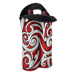 Maori Kowhaiwhai Tribal Polynesian Print Double Neoprene Wine Tote