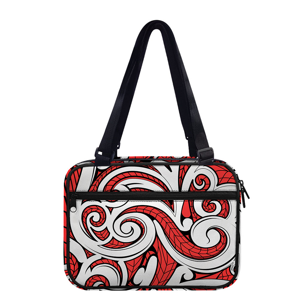Maori Kowhaiwhai Tribal Polynesian Print Double Strap Bible Bag
