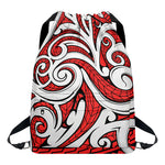 Maori Kowhaiwhai Tribal Polynesian Print Drawstring Backpack