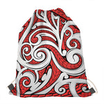 Maori Kowhaiwhai Tribal Polynesian Print Drawstring Bag