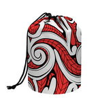 Maori Kowhaiwhai Tribal Polynesian Print Drawstring Makeup Bag