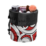 Maori Kowhaiwhai Tribal Polynesian Print Drawstring Makeup Bag