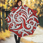 Maori Kowhaiwhai Tribal Polynesian Print Foldable Umbrella
