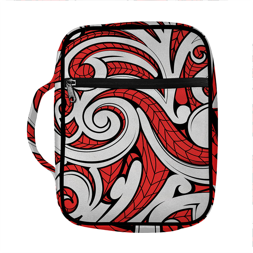 Maori Kowhaiwhai Tribal Polynesian Print Front Pocket Bible Bag