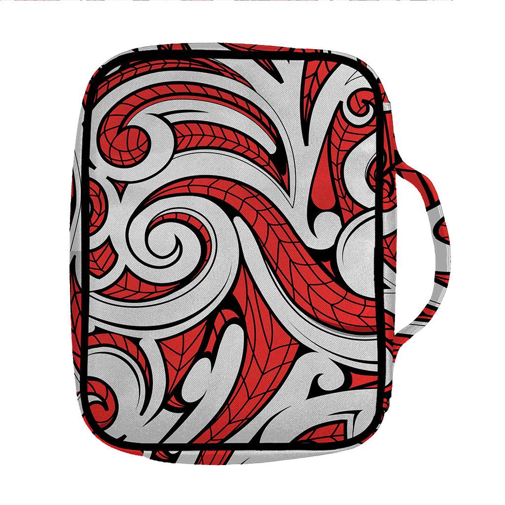 Maori Kowhaiwhai Tribal Polynesian Print Front Pocket Bible Bag