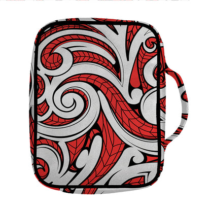 Maori Kowhaiwhai Tribal Polynesian Print Front Pocket Bible Bag