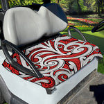 Maori Kowhaiwhai Tribal Polynesian Print Golf Cart Seat Cover