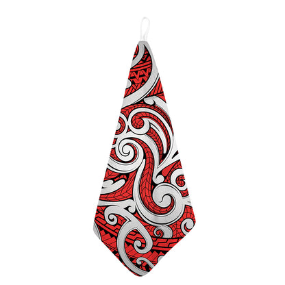 Maori Kowhaiwhai Tribal Polynesian Print Hand Towel