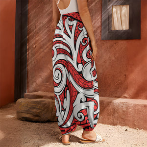 Maori Kowhaiwhai Tribal Polynesian Print Harem Pants