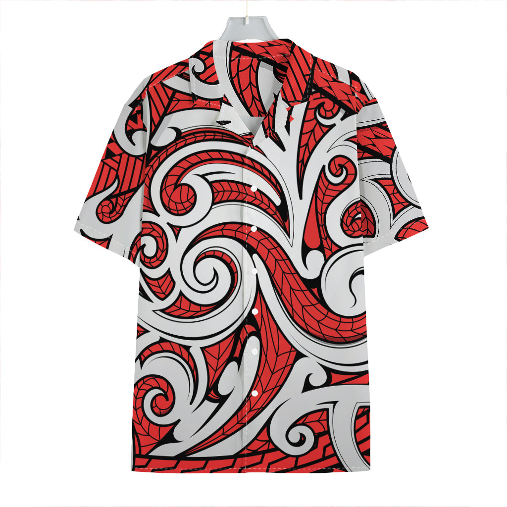 Maori Kowhaiwhai Tribal Polynesian Print Hawaiian Shirt