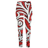 Maori Kowhaiwhai Tribal Polynesian Print High-Waisted Pocket Leggings