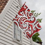 Maori Kowhaiwhai Tribal Polynesian Print House Flag