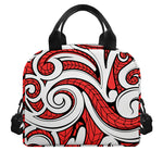 Maori Kowhaiwhai Tribal Polynesian Print Insulated Lunch Bag