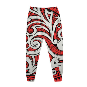 Maori Kowhaiwhai Tribal Polynesian Print Jogger Pants