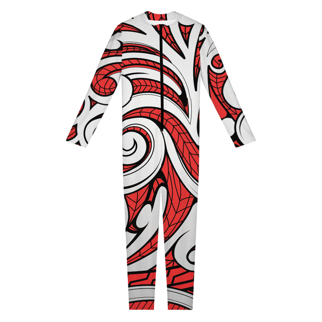 Maori Kowhaiwhai Tribal Polynesian Print Jumpsuit