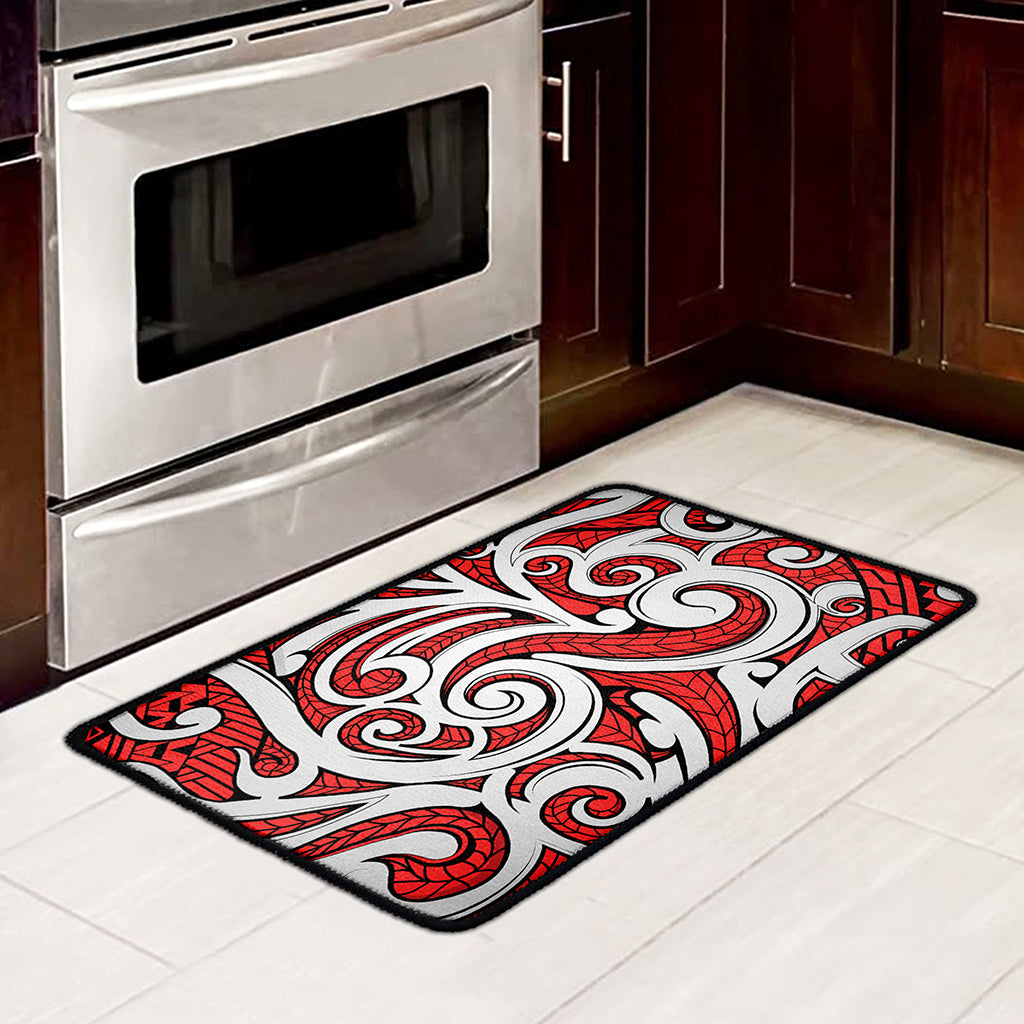 Maori Kowhaiwhai Tribal Polynesian Print Kitchen Mat
