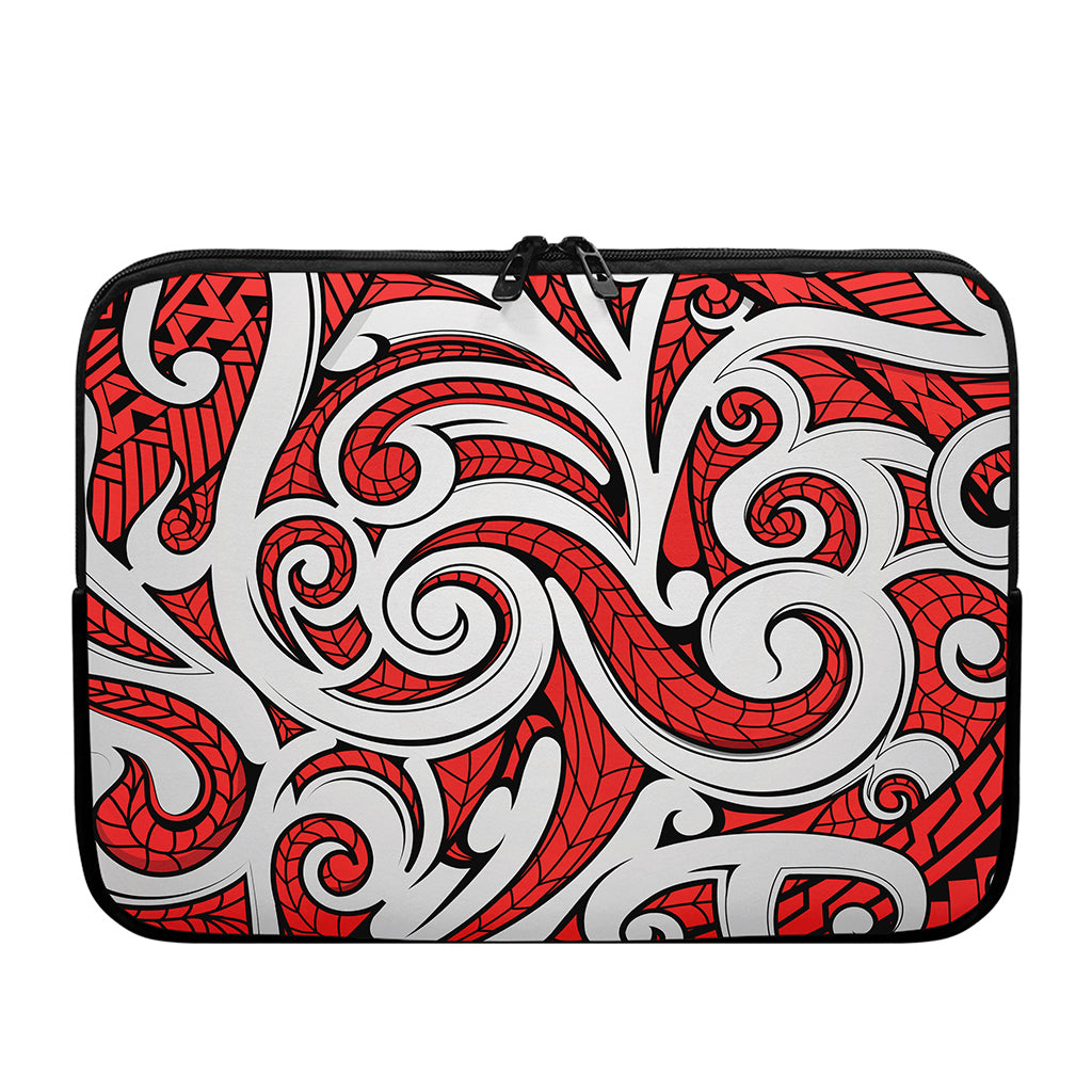 Maori Kowhaiwhai Tribal Polynesian Print Laptop Sleeve