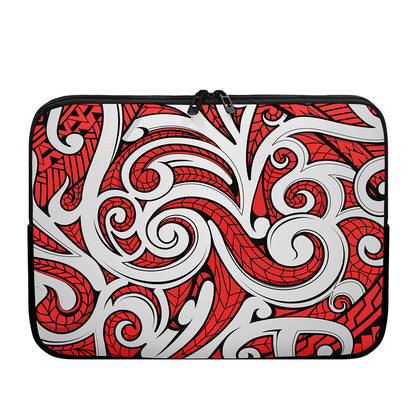 Maori Kowhaiwhai Tribal Polynesian Print Laptop Sleeve