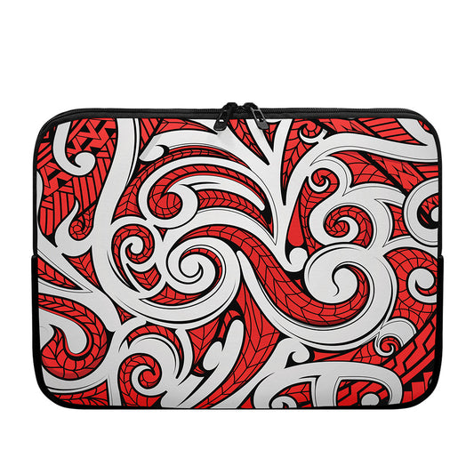 Maori Kowhaiwhai Tribal Polynesian Print Laptop Sleeve