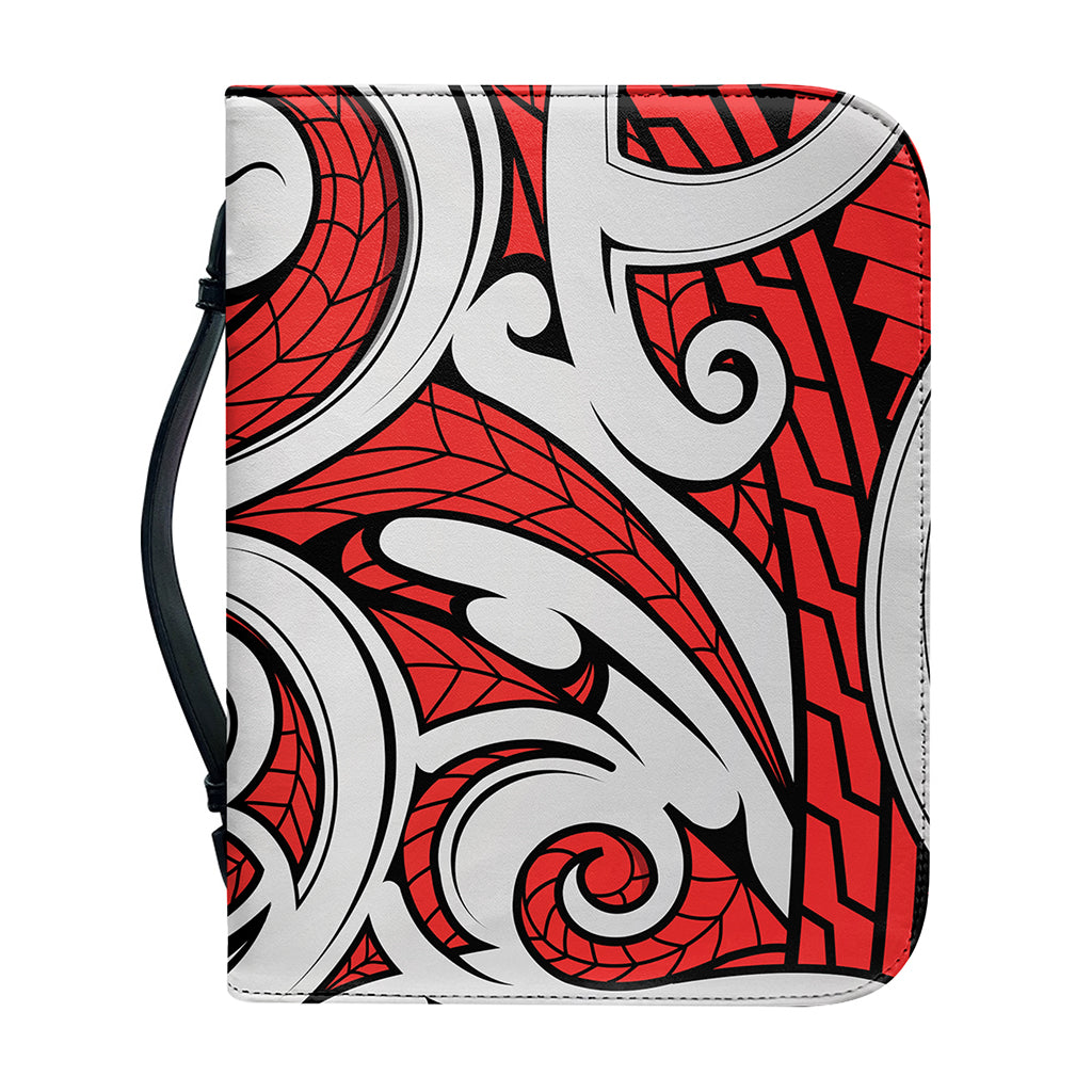 Maori Kowhaiwhai Tribal Polynesian Print Leather Bible Cover