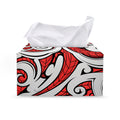 Maori Kowhaiwhai Tribal Polynesian Print Leather Tissue Box Cover