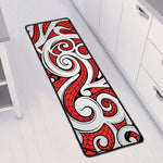 Maori Kowhaiwhai Tribal Polynesian Print Long Kitchen Mat