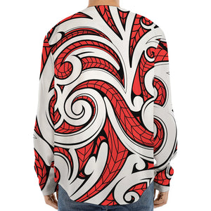 Maori Kowhaiwhai Tribal Polynesian Print Long Sleeve Baseball Jersey