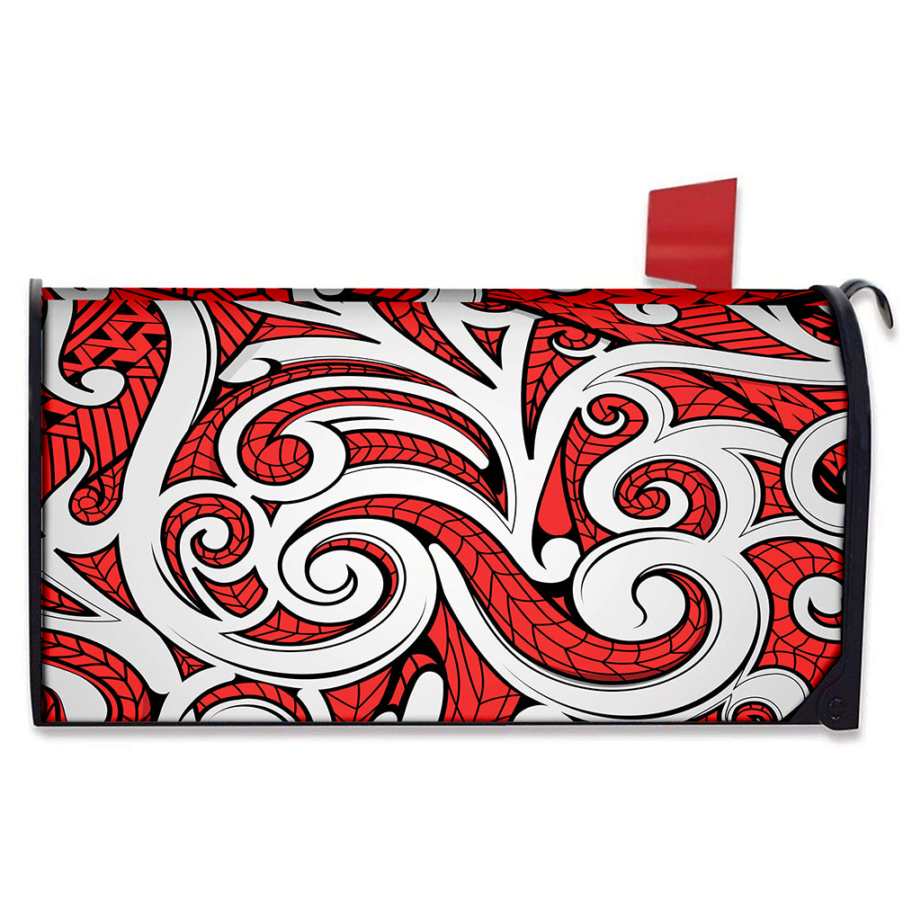 Maori Kowhaiwhai Tribal Polynesian Print Mailbox Cover