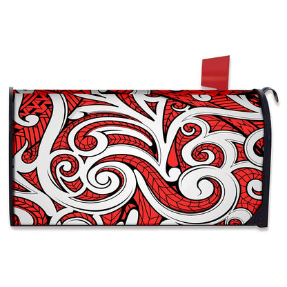 Maori Kowhaiwhai Tribal Polynesian Print Mailbox Cover
