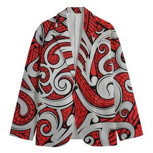 Maori Kowhaiwhai Tribal Polynesian Print Men's Blazer