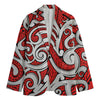 Maori Kowhaiwhai Tribal Polynesian Print Men's Blazer