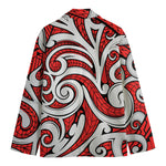 Maori Kowhaiwhai Tribal Polynesian Print Men's Blazer