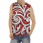 Maori Kowhaiwhai Tribal Polynesian Print Men's Fitness Tank Top