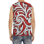 Maori Kowhaiwhai Tribal Polynesian Print Men's Fitness Tank Top