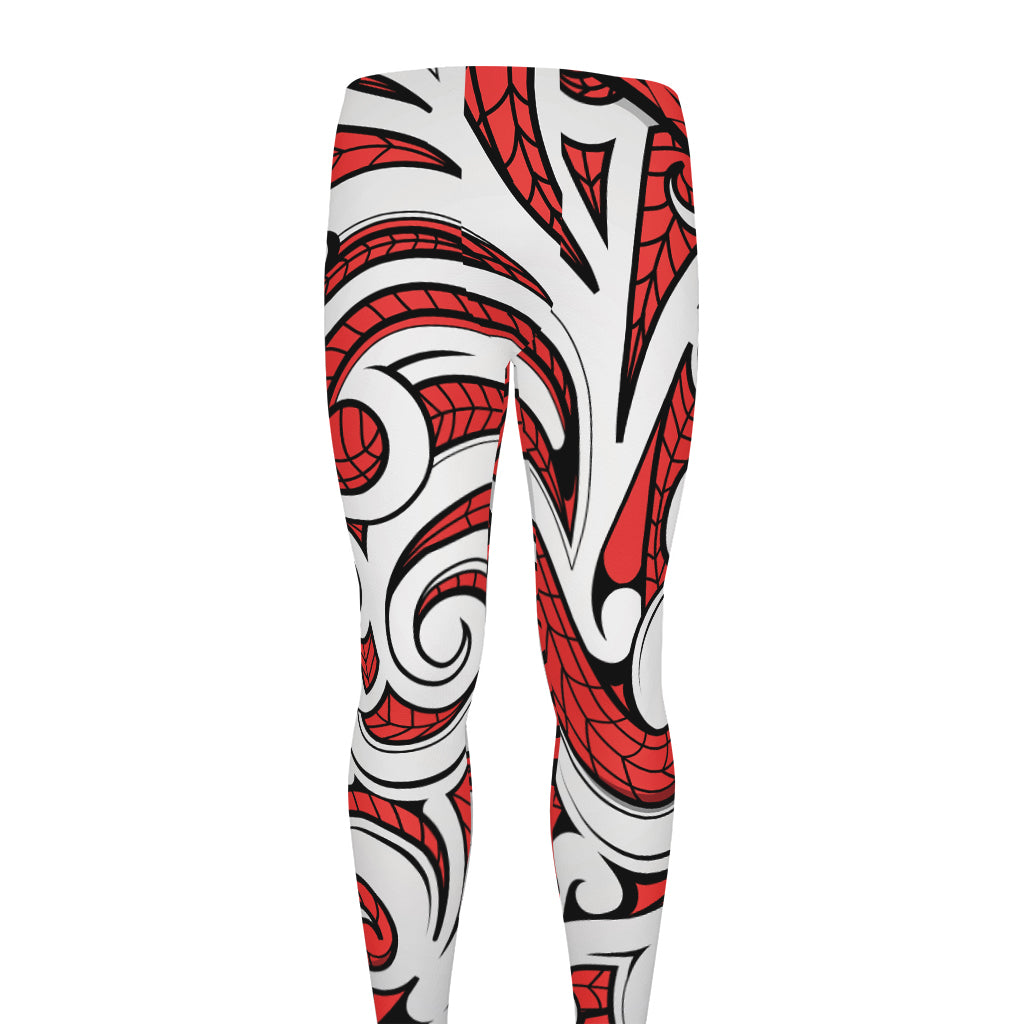 Maori Kowhaiwhai Tribal Polynesian Print Men's leggings