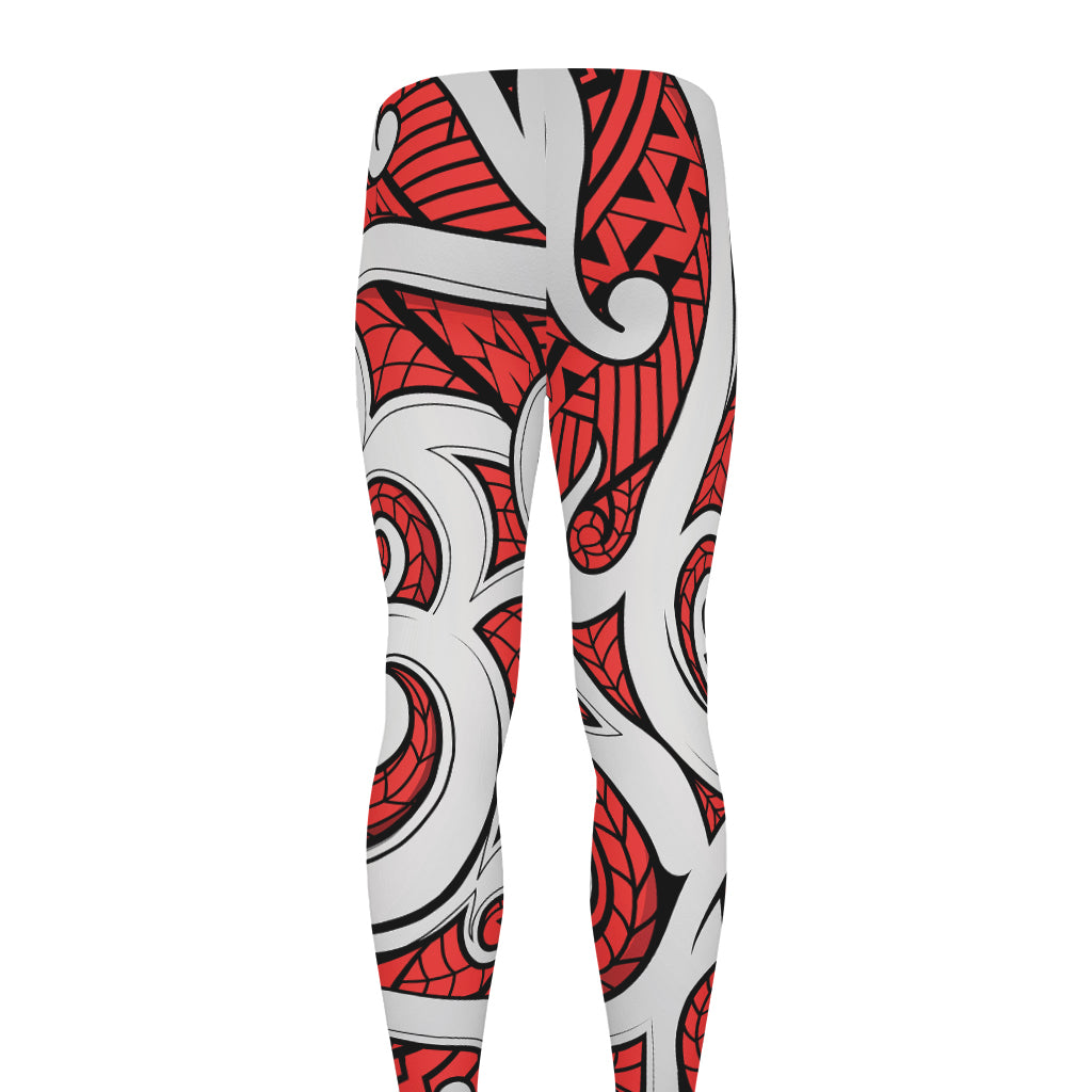 Maori Kowhaiwhai Tribal Polynesian Print Men's leggings