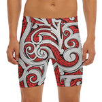 Maori Kowhaiwhai Tribal Polynesian Print Men's Long Boxer Briefs