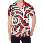 Maori Kowhaiwhai Tribal Polynesian Print Men's Shirt