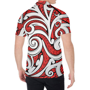 Maori Kowhaiwhai Tribal Polynesian Print Men's Shirt