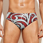 Maori Kowhaiwhai Tribal Polynesian Print Men's Swim Briefs