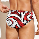 Maori Kowhaiwhai Tribal Polynesian Print Men's Swim Briefs
