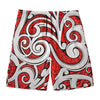 Maori Kowhaiwhai Tribal Polynesian Print Men's Swim Trunks