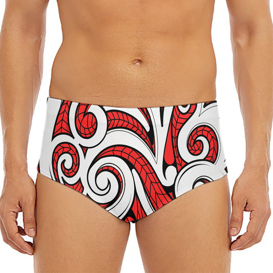 Maori Kowhaiwhai Tribal Polynesian Print Men's Triangle Swim Briefs