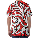 Maori Kowhaiwhai Tribal Polynesian Print Men's Velvet T-Shirt