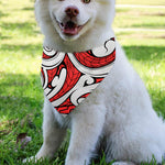Maori Kowhaiwhai Tribal Polynesian Print Over The Collar Dog Bandana