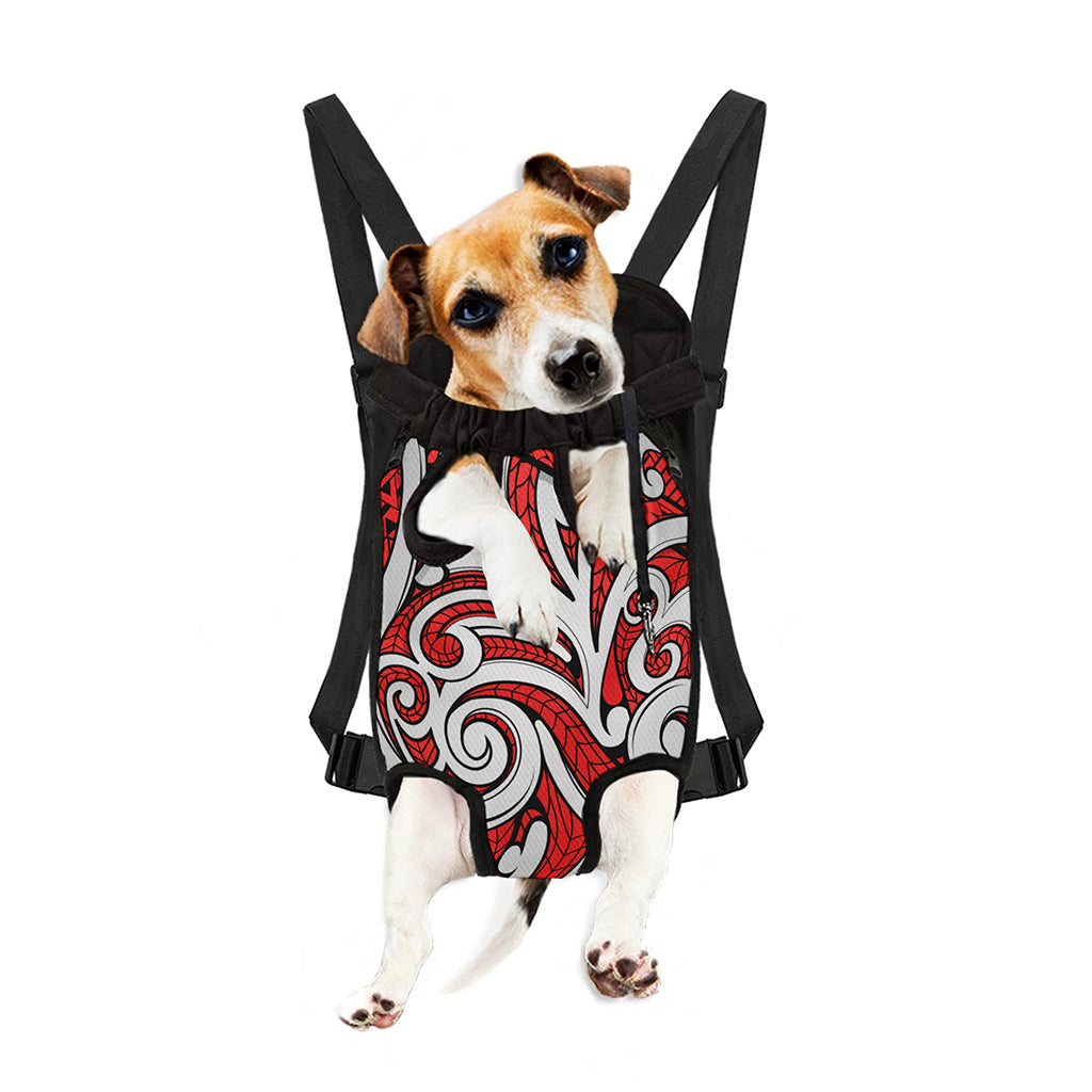 Maori Kowhaiwhai Tribal Polynesian Print Pet Carrier Backpack